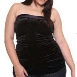 Torrid Velvet Ruched Tube Top